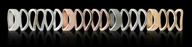 
6 models, 4 gold colors and 4 diamond colors to play with and
find your preferred ring out of more then 50000 unique
combinations...
